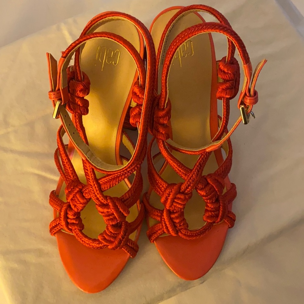 CAbi Red Knotted Sandals